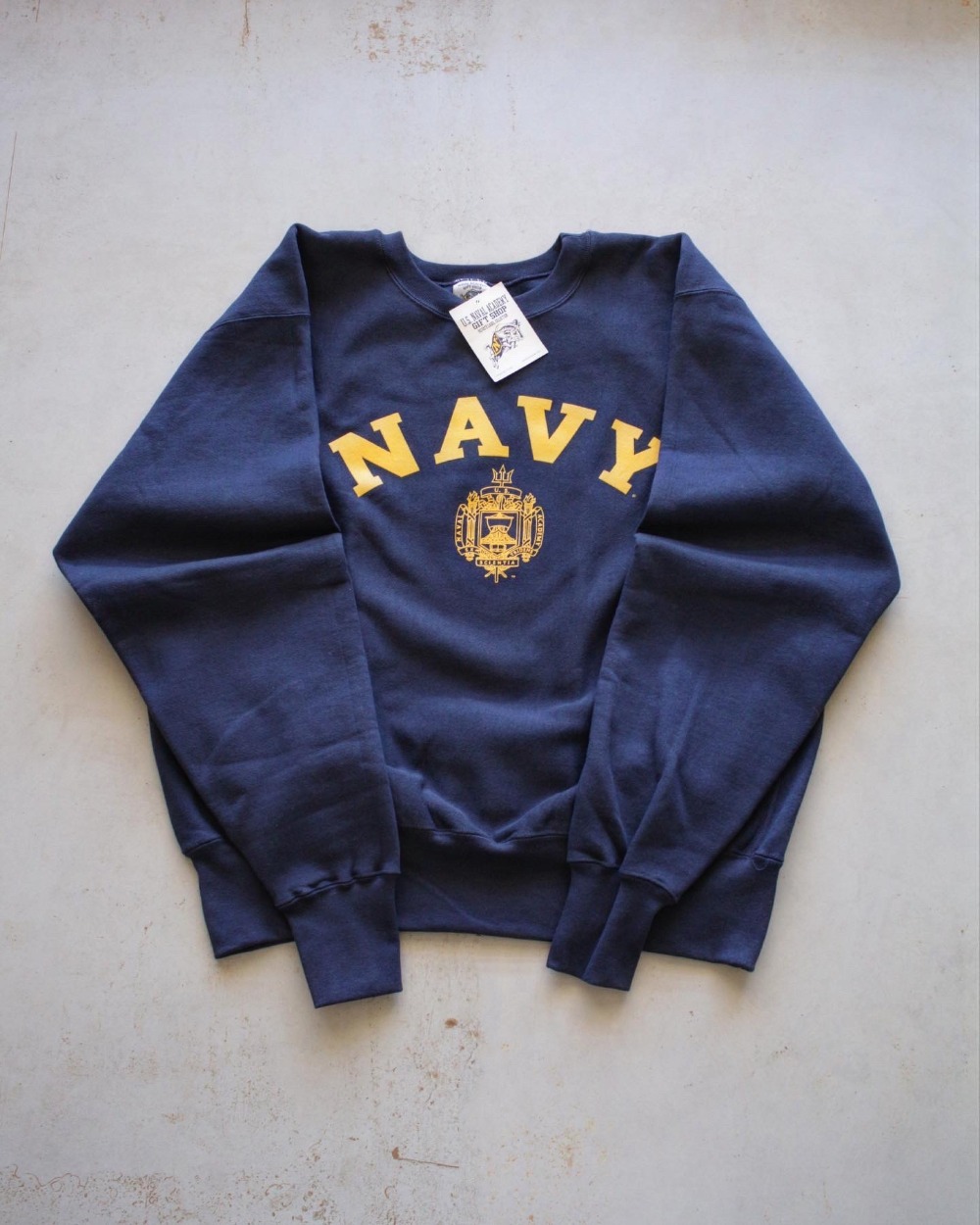 Deadstock 1990&#039;s USN Naval Academy ReverseWeae Sweatshirt (loose 105-110size)