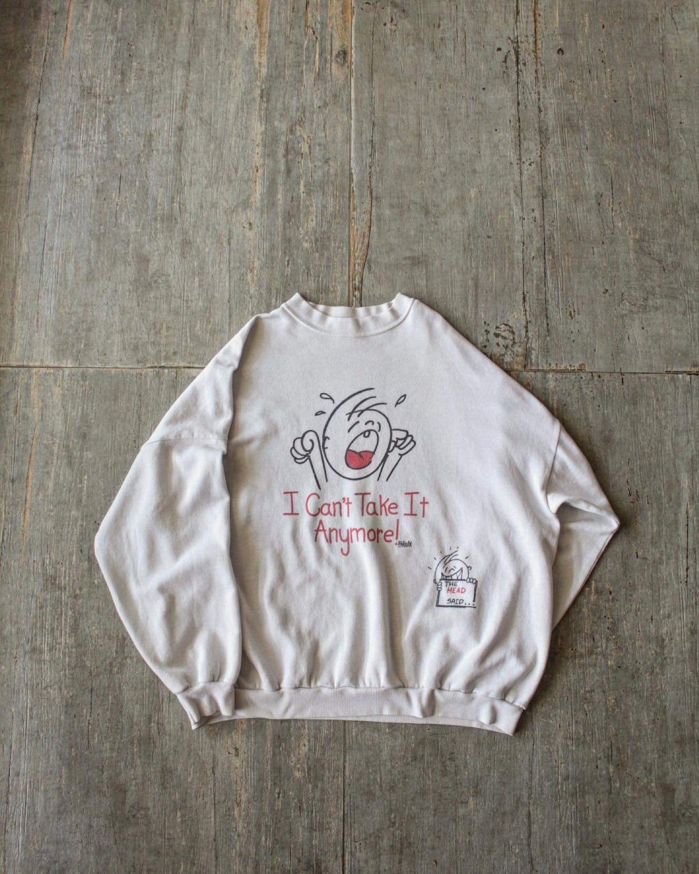 1990&#039;s TULTEX Funny Print Sweatshirt (loose 105-110size)
