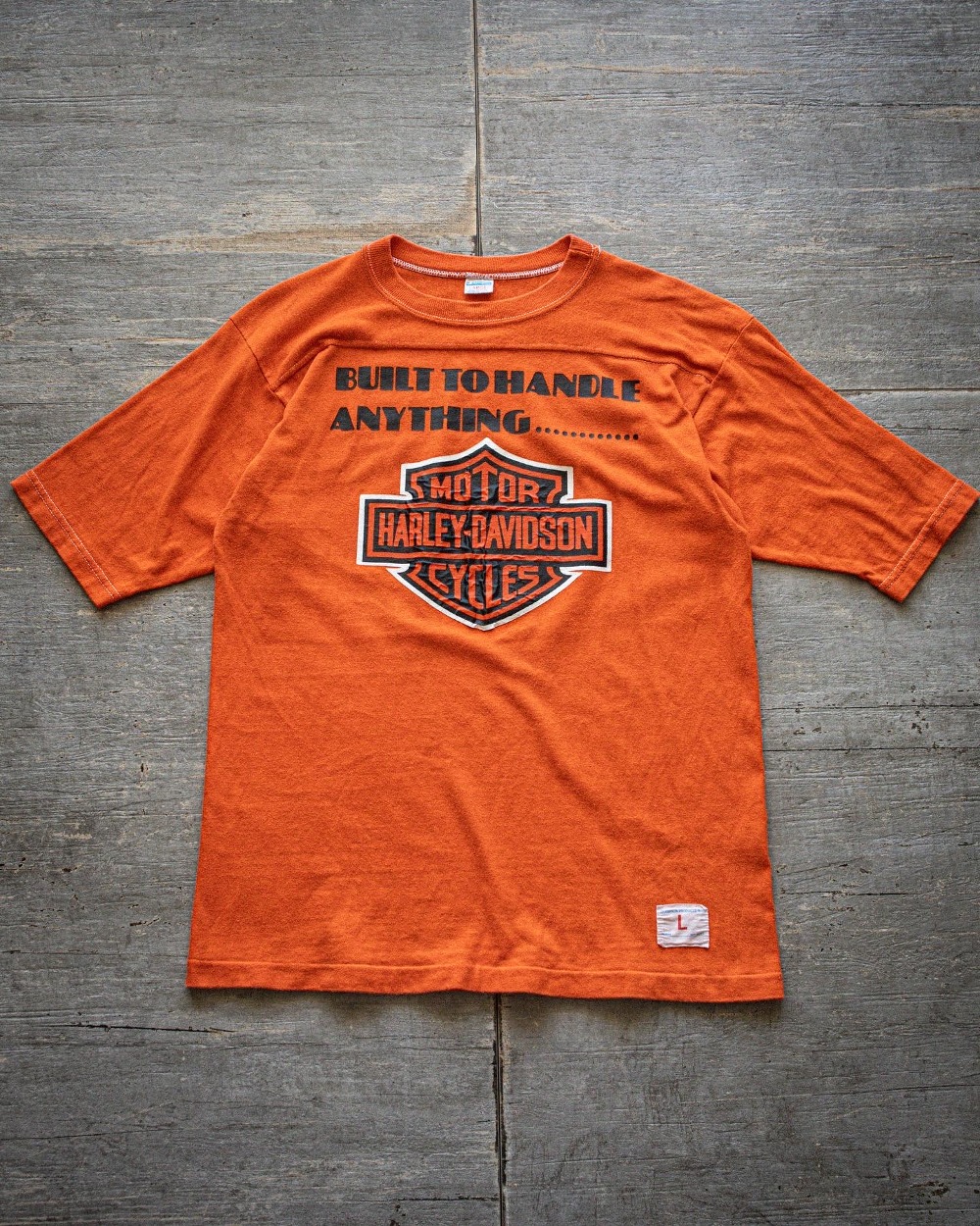 Rare Deadstock 1970&#039;s Champion HARLEY-DAVISON Football T-Shirt (loose 100size)
