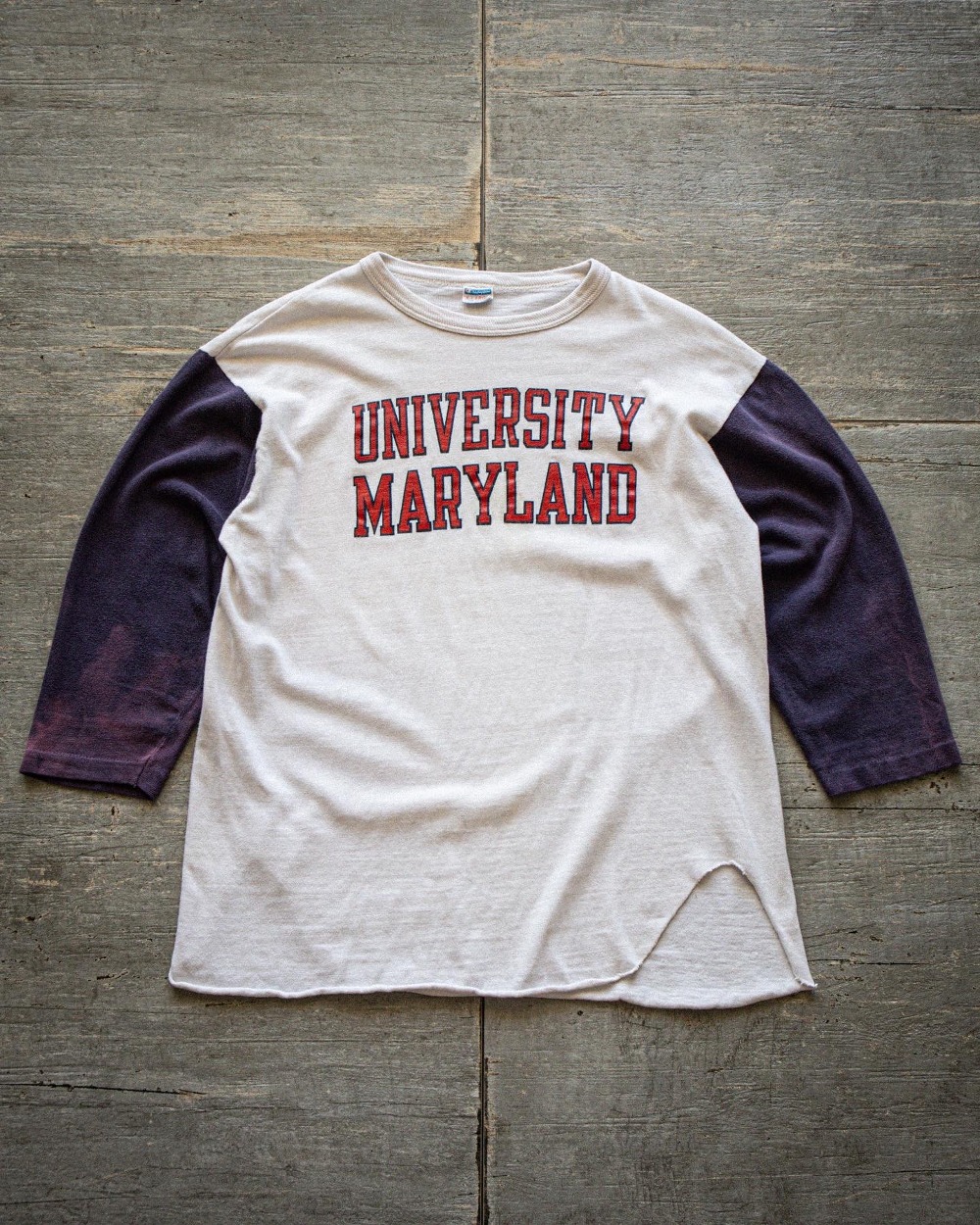 Rare 1970&#039;s Champion MARYLAND Univ. Baseball T-Shirt (loose 100size)